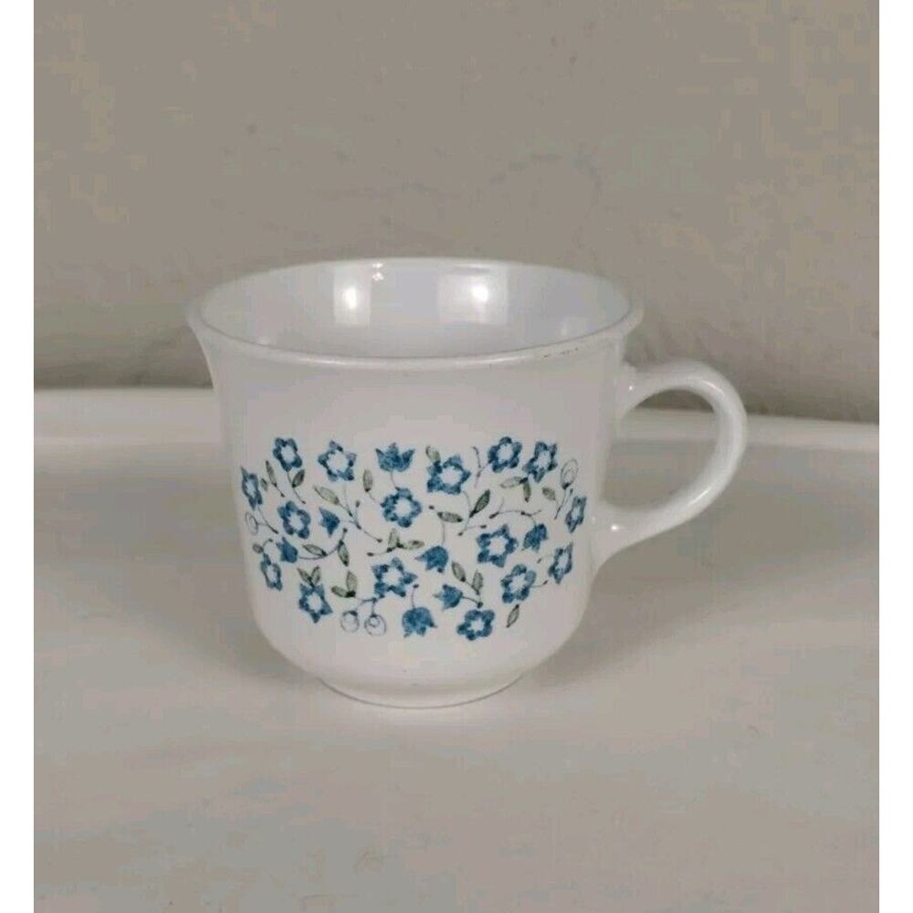 Vintage CORELLE by CORNING Blue Heather Floral Coffee Cups - Single